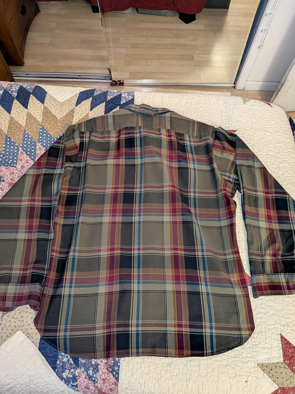 Pendleton Sir Pendleyon Line Multicolor Plaid Button-Down Wool shirt Men's XL - Picture 4 of 7
